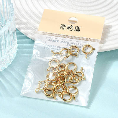 SHEGRACE Brass Spring Ring Clasps XGRPCN257-222G-1