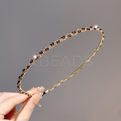 Alloy Rhinestone Hair Bands PW-WGAD6DB-03-1