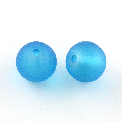 Transparent Frosted Glass Beads FGLA-R001-4mm-M-1