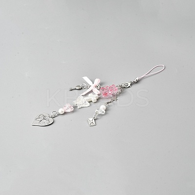 Resin Beaded Mobile Phone Strap for Women Girls AJEW-WH20006-201-1