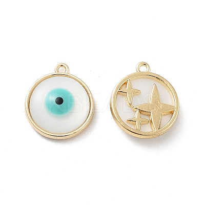 Rack Plating Alloy Enamel Pendants FIND-C050-11G-1