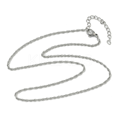 304 Stainless Steel Rope Chain Necklaces NJEW-Z084-02P-02-1