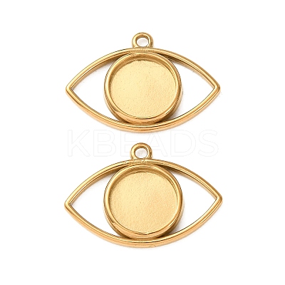 304 Stainless Steel Pendant Cabochon Settings SA-CBAAFB7-04G-1