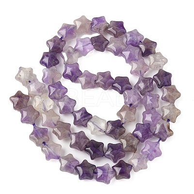 Natural Amethyst Star Beads Strands G-Z080-A04-1