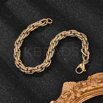 667 Stainless Steel(Grade 201 Equivalent) Chain Bracelets BJEW-P351-01B-G-1