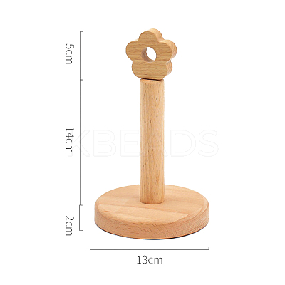 Wood Flower-Shaped Scrunchie Display Holders CON-PW0003-01C-1