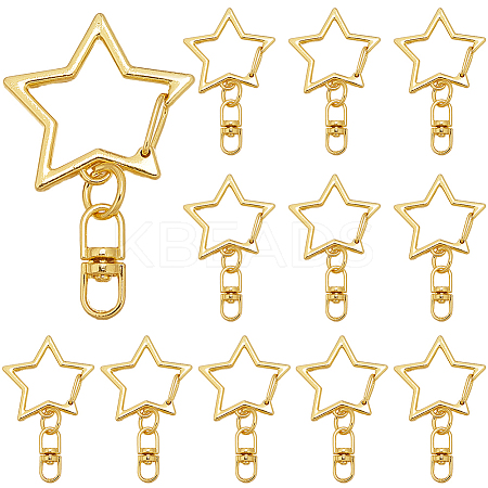 40Pcs Alloy Swivel Clasps Lanyard Snap Hook FIND-SP0003-60G-1