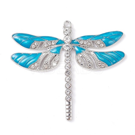 Alloy Enamel Dragonfly Big Pendants X-ENAM-L034-10P-1
