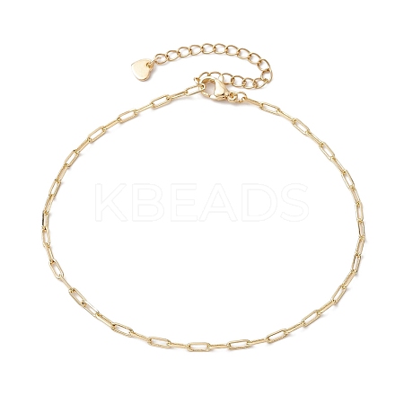 304 Stainless Steel Oval Link Chains Anklets for Women AJEW-AN00623-1
