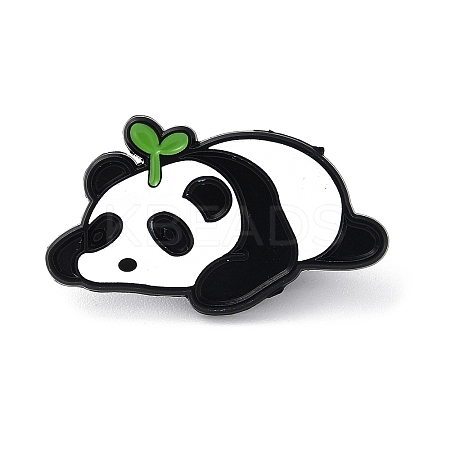 Grass on the Head Panda Enamel Pin LS-JEWB-A019-01B-1