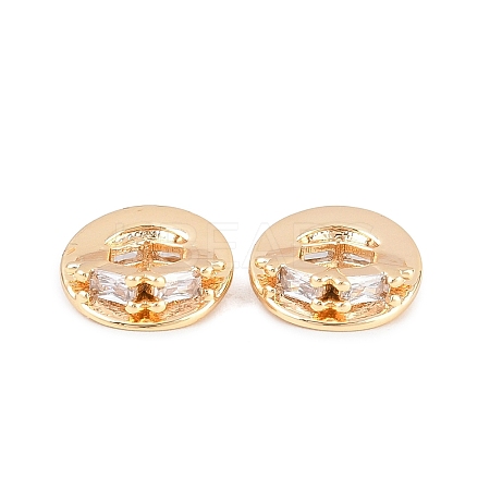 Brass Micro Pave Cubic Zirconia Pendants KK-L261-17G-01-1