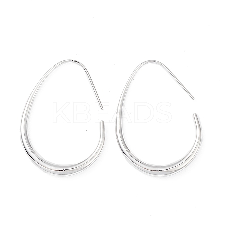 Brass Teardrop Dangle Earrings for Women EJEW-G347-02P-1