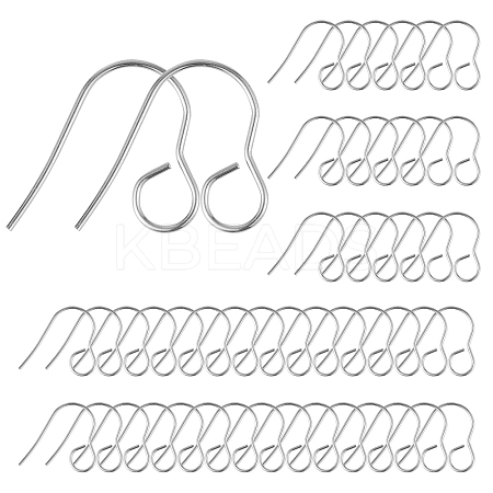 100Pcs 316 Stainless Steel Hypoallergenic French Earring Hooks JX137A-1