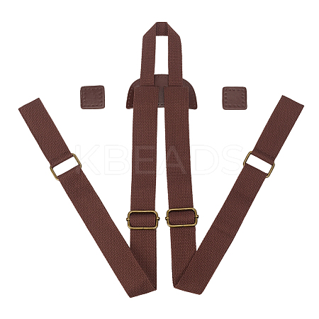 1 Set Nylon & PU Leather Adjustable Webbing Bag Straps DIY-CL0001-88B-1