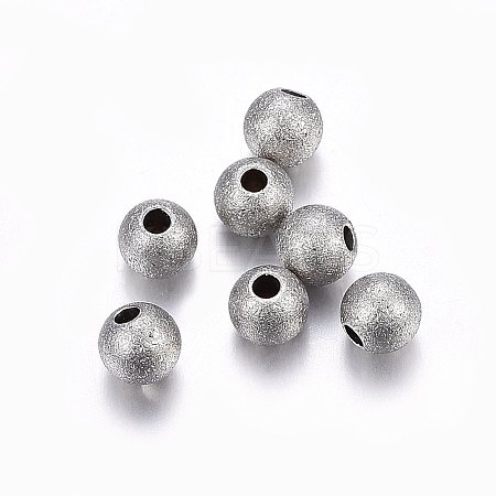Tarnish Resistant 304 Stainless Steel Textured Beads LS-STAS-F174-32P-C-1