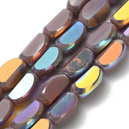 Electroplate Opaque Glass Beads EGLA-H112-06-HR01-1