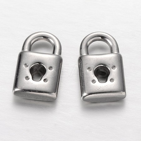 Tarnish Resistant Padlock 304 Stainless Steel Pendants STAS-I045-20-1