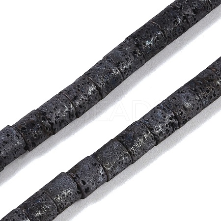 Frosted Natural Lava Rock Beads Strands G-E618-02B-1