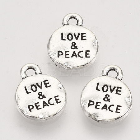 Tibetan Style Alloy Pendants TIBEP-T009-24AS-RS-1