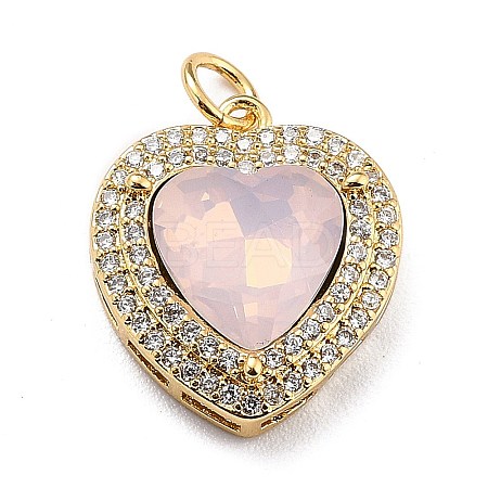 Eco-Friendly Brass Micro Pave Cubic Zirconia Pendants ZIRC-H122-03G-02-1