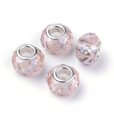 Pearlized Glass European Beads GDA002-A02-1