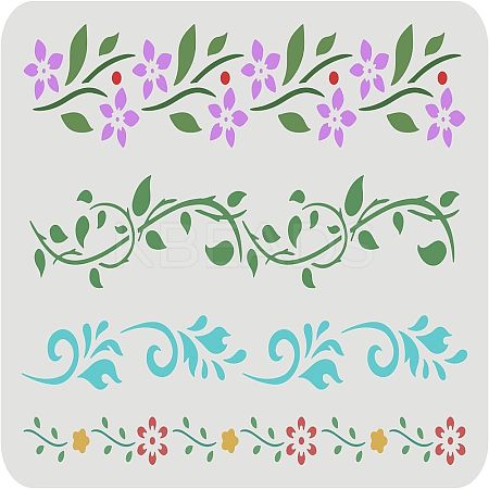 Large Plastic Reusable Drawing Painting Stencils Templates DIY-WH0202-454-1