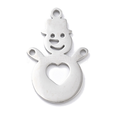 Christmas Theme Anti-Tarnish 304 Stainless Steel Pendants LS-STAS-R003-04P-01-1