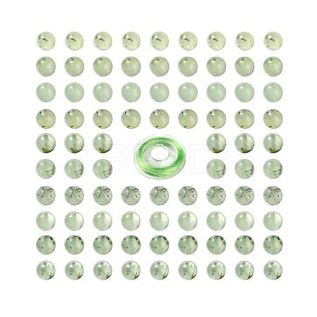 DIY Natural Prehnite Beads Jewelry Set Making DIY-LS0002-71-1