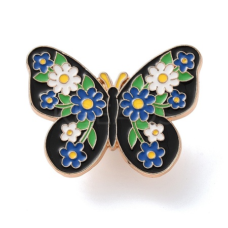 Butterfly & Flower Enamel Pins JEWB-I054-02KCG-06-1