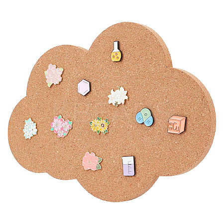 Cloud Wall Mounted Brooch Jewelry Display Cork Tray AJEW-WH0433-01H-1