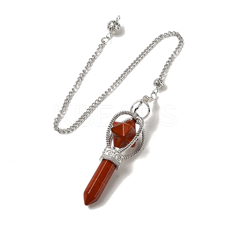 Natural Red Jasper  Dowsing Pendulums G-C095-01P-08-1