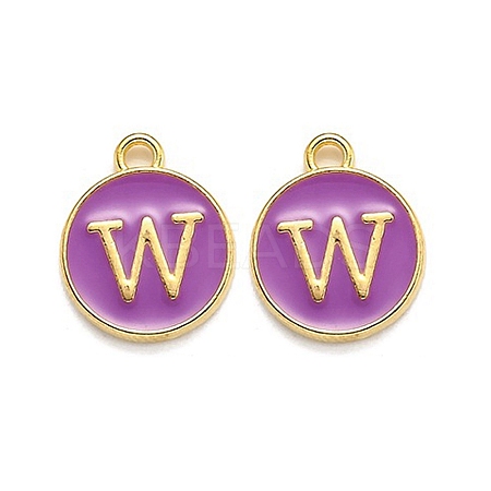 Golden Plated Alloy Enamel Charms LS-ENAM-Q437-12W-1