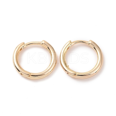 Brass Huggie Hoop Earrings KK-D063-04LG-1