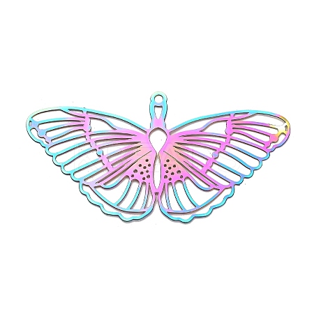 201 Stainless Steel Pendants STAS-B051-02RC-08-1