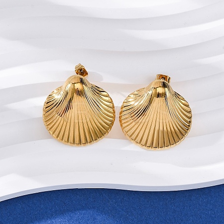 304 Stainless Steel Stud Earrings EJEW-F357-01G-03-1