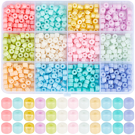 168G 12 Colors Opaque Baking Paint Glass Seed Beads SEED-SP0001-03B-01-1