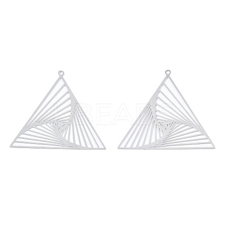 Non-Tarnish 201 Stainless Steel Filigree Pendants LS-X-STAS-S118-053-1