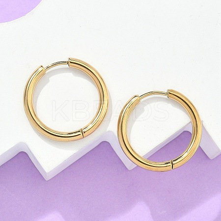Ion Plating(IP) 304 Stainless Steel Huggie Hoop Earrings LS-EJEW-F111B-21mm-G-1