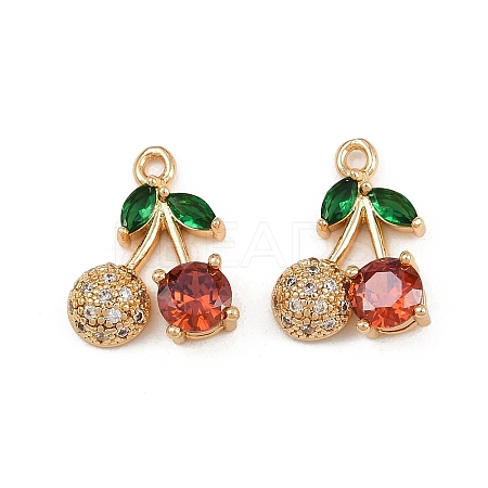 Brass Micro Pave Cubic Zirconia Pendants KK-C115-03A-03G-1