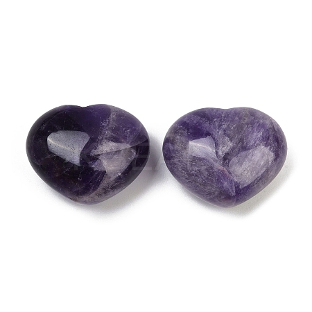 Heart Natural Amethyst Palm Stones G-C186-02B-1