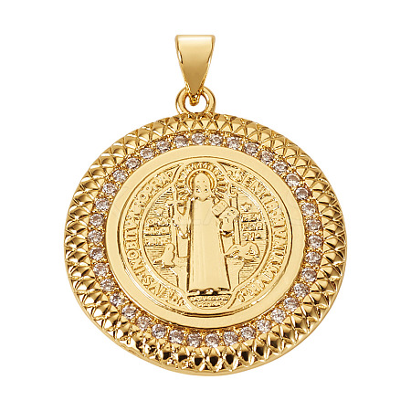1Pc Brass Micro Pave Cubic Zirconia Pendants KK-TA0002-80B-G-1