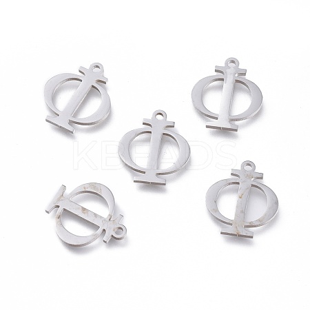 Tarnish Resistant 304 Stainless Steel Charms STAS-K215-09P-1