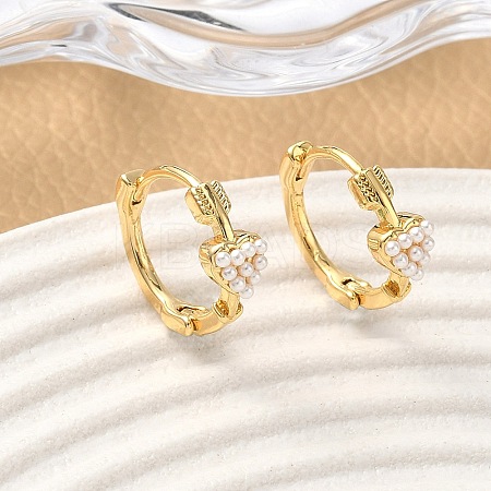 Brass Heart Hoop Earrings EJEW-D337-16G-1