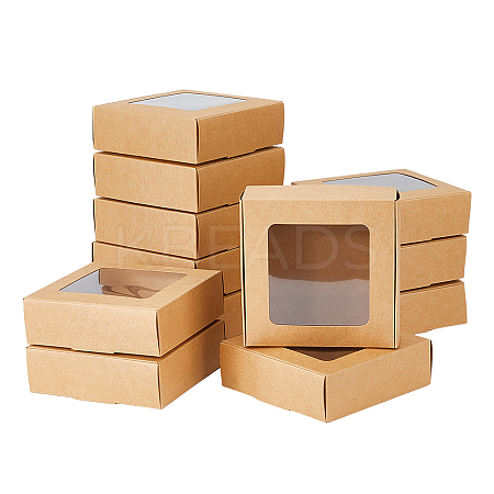 Kraft Paper Candy Storage Box CON-WH0084-90B-1