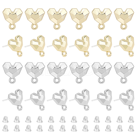 24Pcs 2 Colors Spray Painted Alloy Stud Earrings Findings FIND-CA0003-28-1