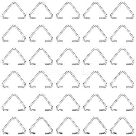 400Pcs 304 Stainless Steel Triangle Rings STAS-SC0006-24-1