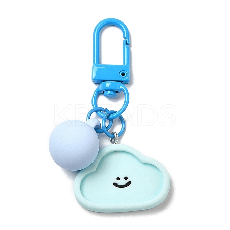 Cartoon Smiling Face Acrylic Pendant Keychain LS-KEYC-D017-01C-1
