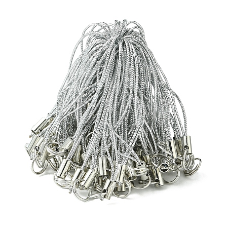 100Pcs Polyester Cord Mobile Straps MOBA-FS0001-02G-1