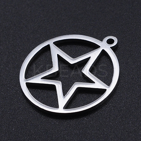 Non-Tarnish 201 Stainless Steel Laser Cut Pendants STAS-S105-T970-1-1