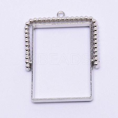 Alloy Open Back Bezel Pendants PALLOY-WH0071-59P-RS-1